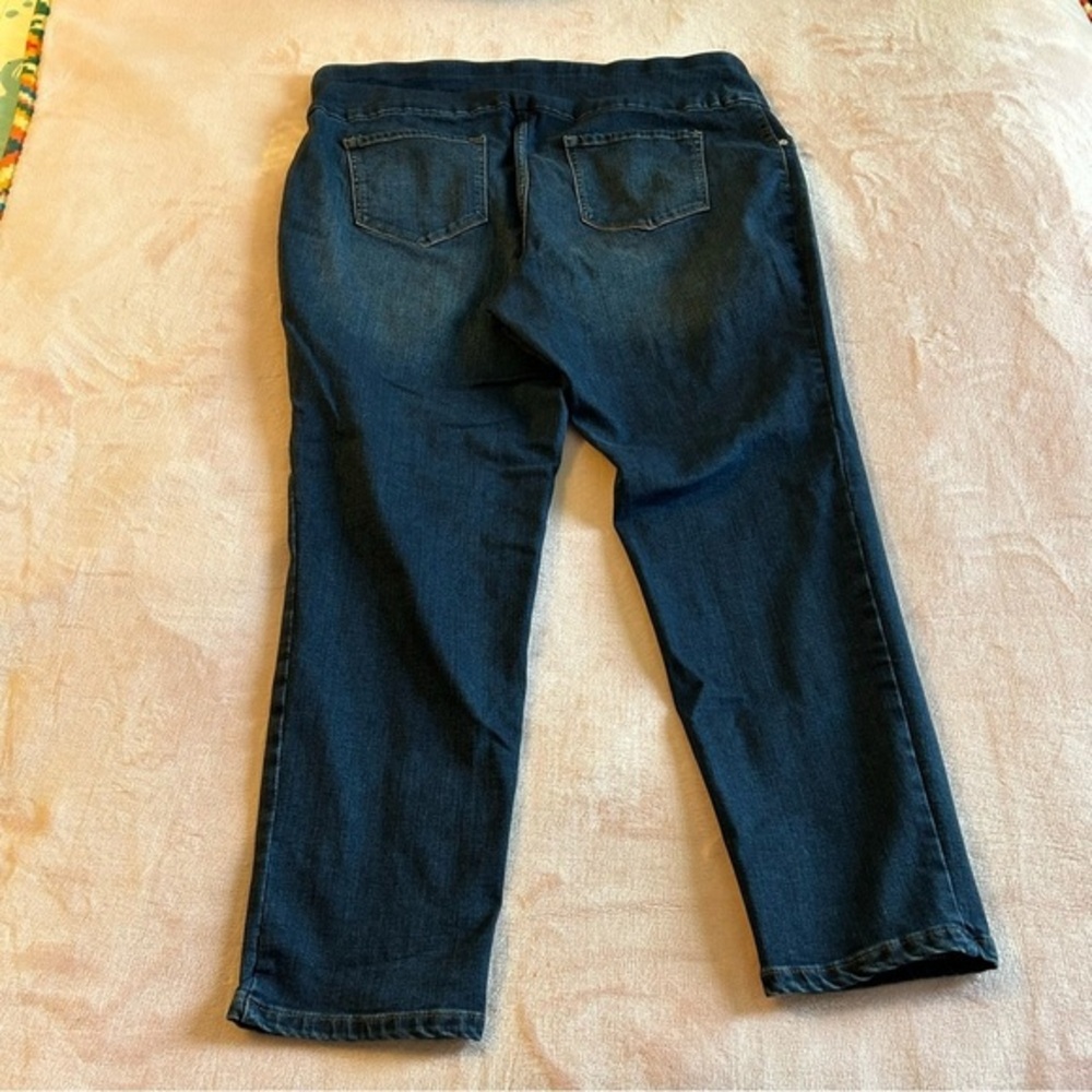 Lee Slim Fit Skinny Leg Mid Rise Sculpting pull on blue jeans size 20W petite
